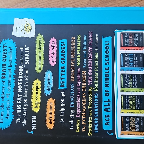 Math Study Everything You Need to Ace Math in One Big Fat Notebook - Picture 2 of 2